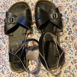 Black Saltwater Sandals by Hoy